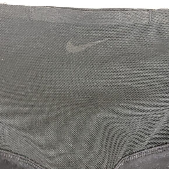 Nike Womens SIZE L Black Workout Run Tight Fit Crop Compression Pants Key Pocket - Picture 6 of 13